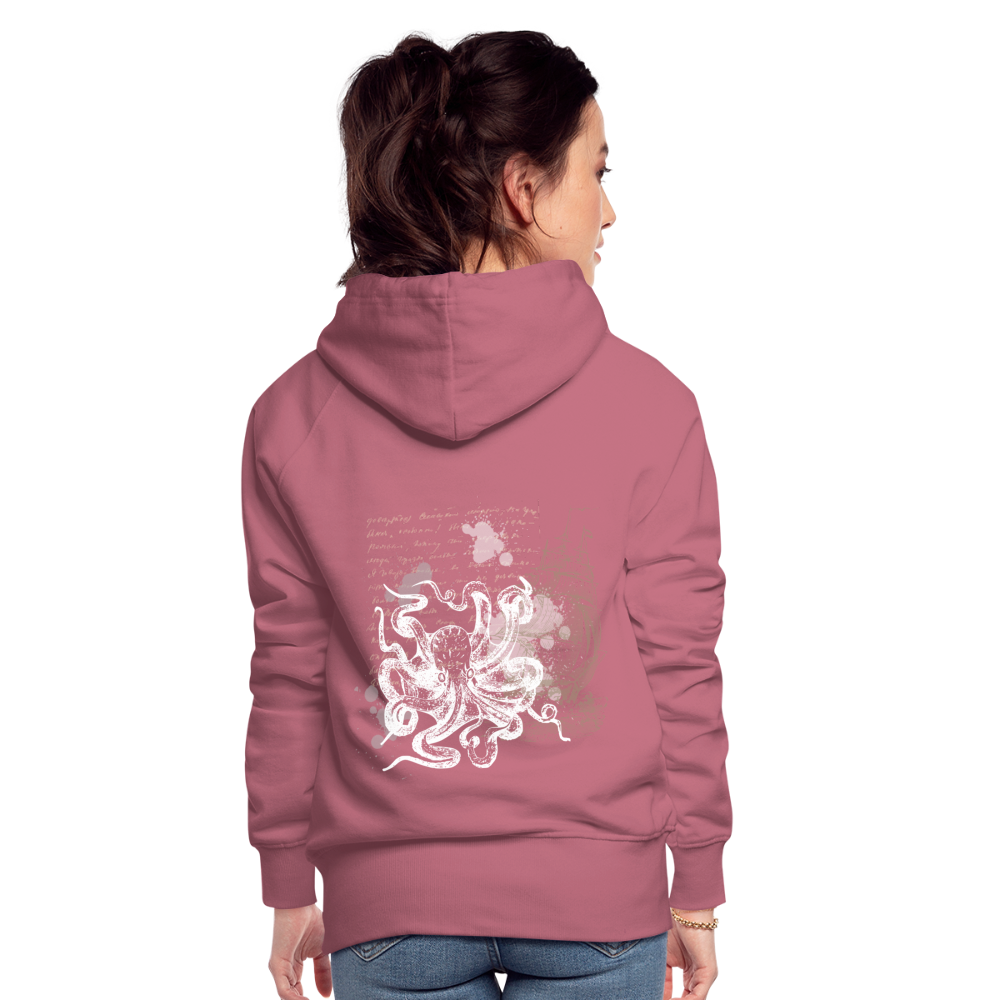 Vintage Steampunk Oktopus Motiv - Frauen Premium Hoodie - Malve