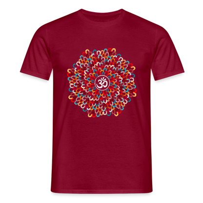 Yogi, Prana Mandala Om - Bunte Federn - Männer T-Shirt - by Artful Alchemist
