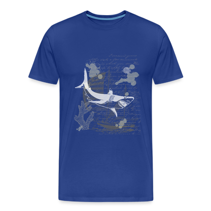 Vintage Steampunk Hai Motiv - Männer Premium T-Shirts - by Artful Alchemist