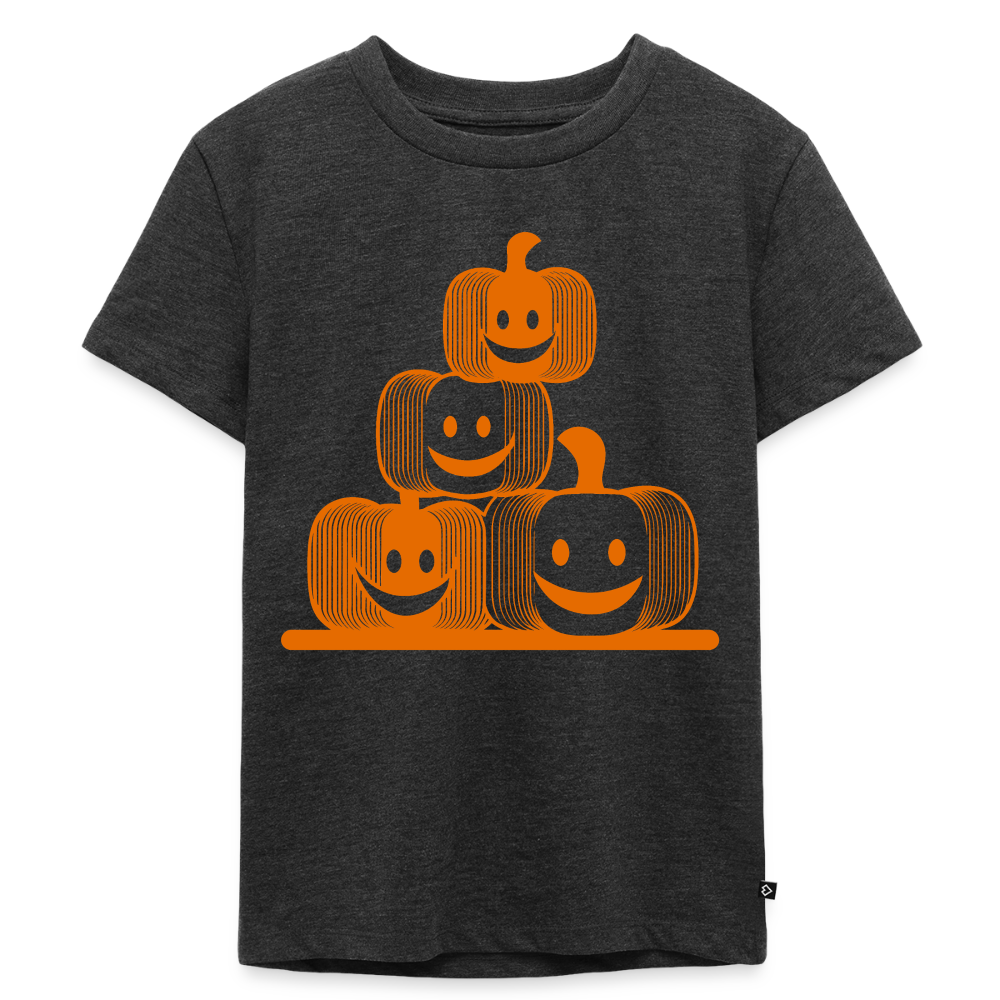 Happy Pumpkin Crew - Kinder Premium T-Shirt - Anthrazit meliert