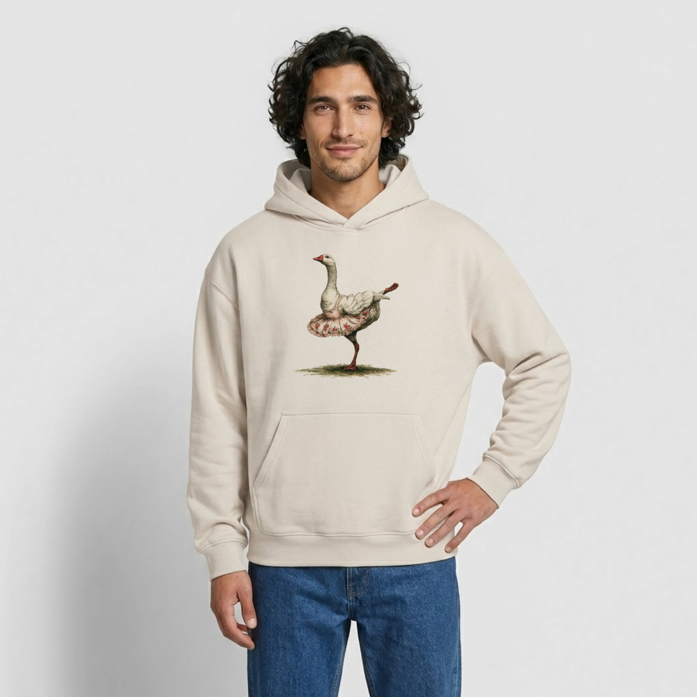Gänseballerina - Oversized Heavyweight Unisex Hoodie - by Artful Alchemist