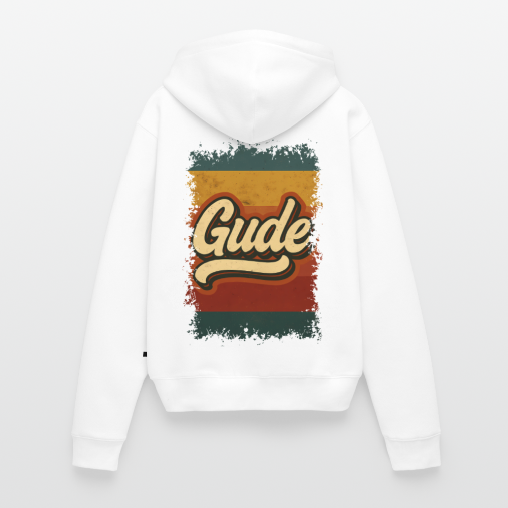 „Gude“ – Retro Look aus Hessen - Frauen Premium Bio Hoodie - Weiß