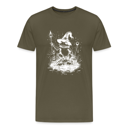 Magischer Frosch mit Zauberhut und Zauberstab - Männer Premium T-Shirt - by Artful Alchemist