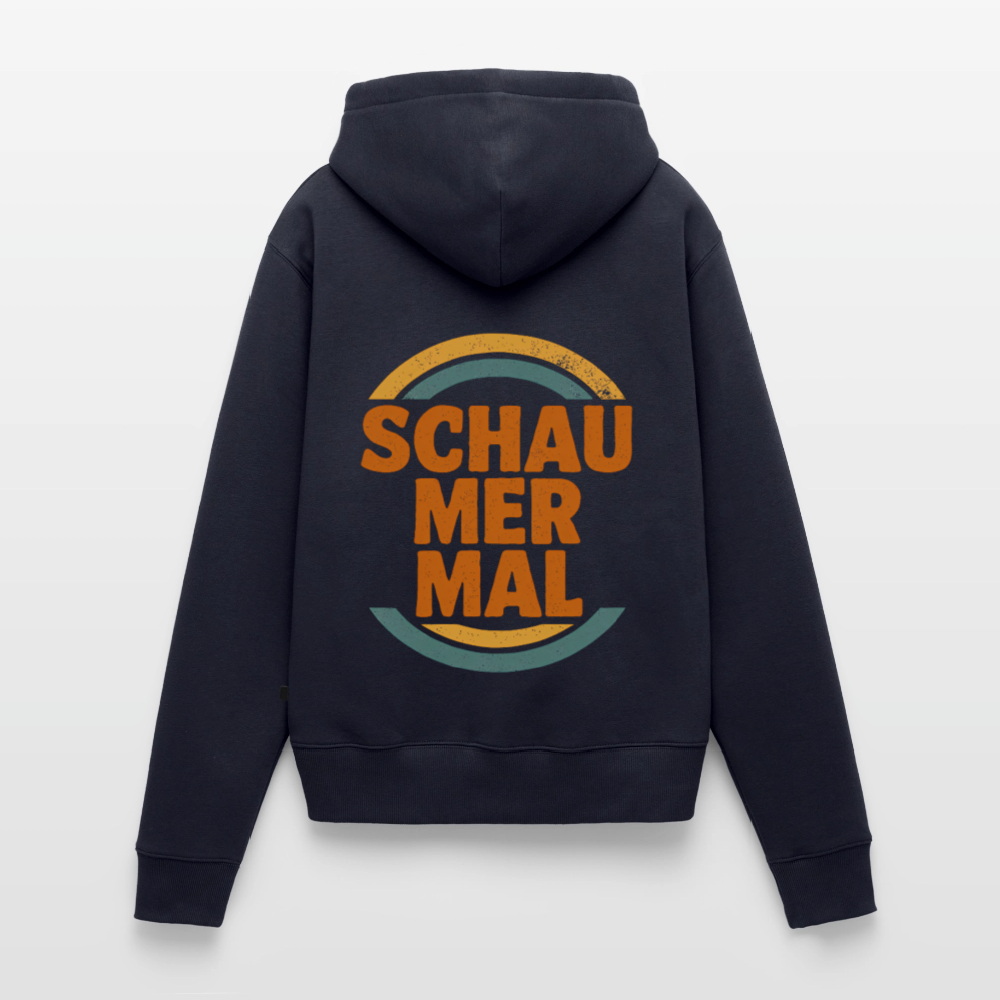 „Schau Mer Mal“ – Retro Look aus Hessen - Frauen Premium Bio Hoodie - Navy