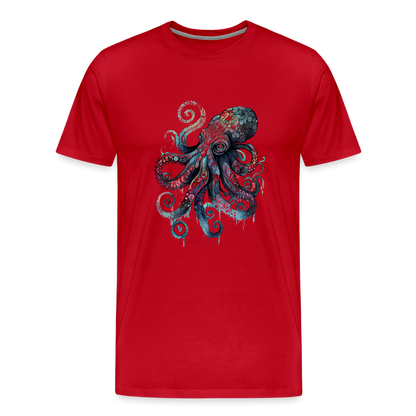 Cooler Wasserfarben Aquarell Oktopus - Männer Premium T-Shirt - by Artful Alchemist