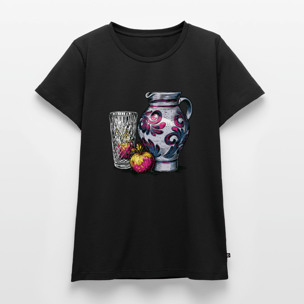 Pink Bembel & Äppelwoi - Frauen Premium T-Shirt - Schwarz