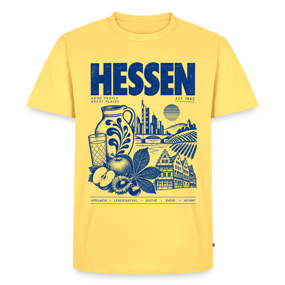 Hessen – Männer Premium T-Shirt - Pastellgelb