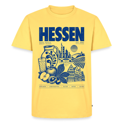Hessen – Männer Premium T-Shirt - Pastellgelb