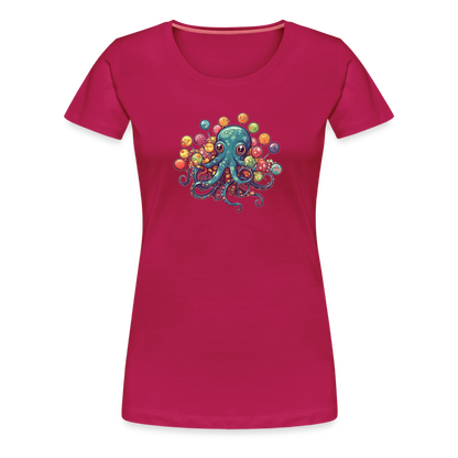 Lustiger Comic Oktopus mit Lollipops - Frauen Premium T-Shirts - by Artful Alchemist