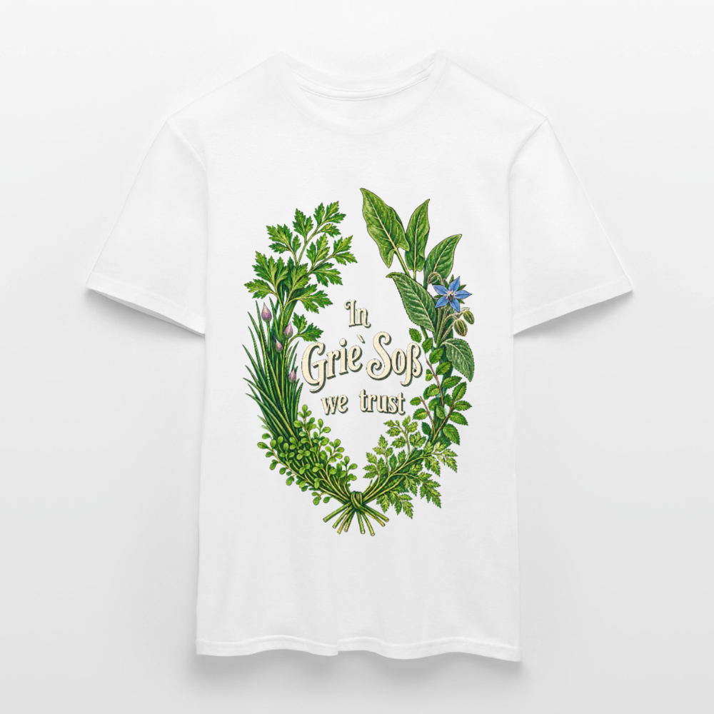 In Grie` Soß we trust - Männer T-Shirt - Weiß