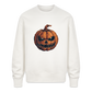 Gruseliger Horror Kürbis -Happy Halloween - Stanley/Stella Oversive Bio Pullover - nachhaltig - OFF WHITE