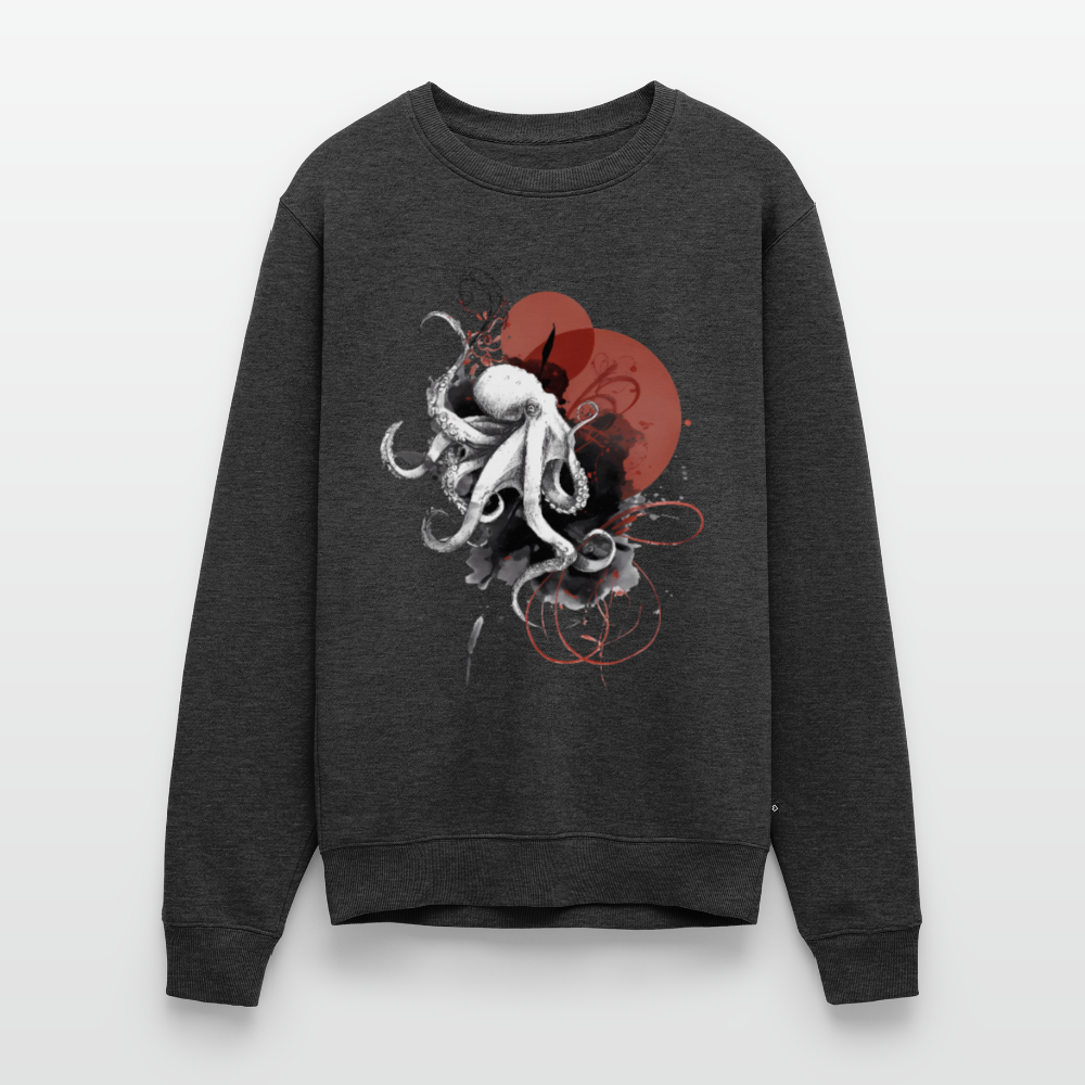 Oktopus Design – Tiefsee trifft Kunst - Männer Premium Pullover - Anthrazit meliert