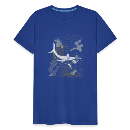 Vintage Steampunk Hai Motiv - Männer Premium T-Shirts - by Artful Alchemist