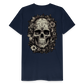 Boho Totenkopf mit Tattoos und Blumen - Männer Premium T-Shirt - Navy