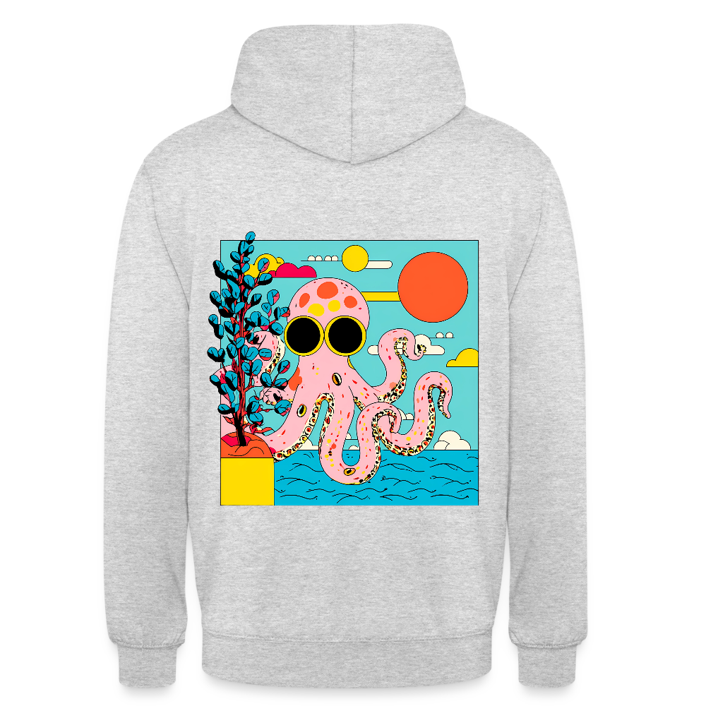 Summer Reef – Pink Octopus - Unisex Hoodie - by Artful Alchemist