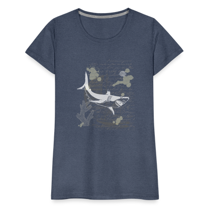 Vintage Steampunk Hai Motiv - Frauen Premium T-Shirts - by Artful Alchemist