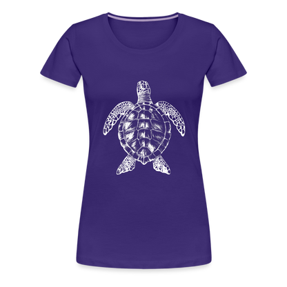 Meeresschildkröte - Monochrom - Frauen Premium T-Shirt - by Artful Alchemist
