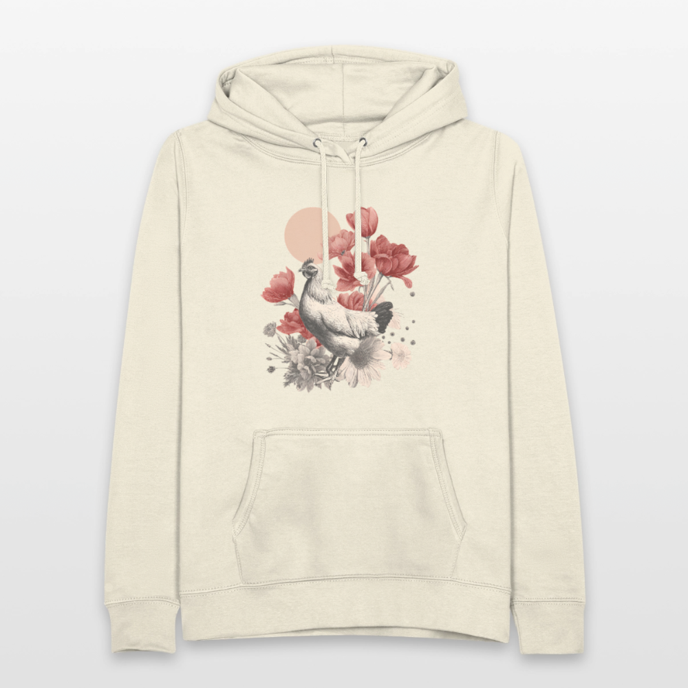 Vintage Boho Blossom Chicken - Frauen Hoodie - by Artful Alchemist