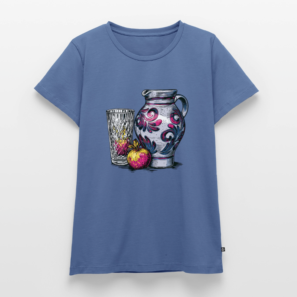 Pink Bembel & Äppelwoi - Frauen Premium T-Shirt - Taubenblau