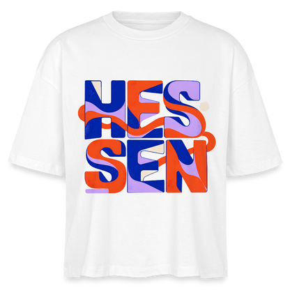 Hessen Color – Frauen Boxy Bio-T-Shirt Nova - Weiß