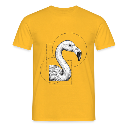 Geometric Grace – Modern Flamingo - Männer T-Shirt - by Artful Alchemist