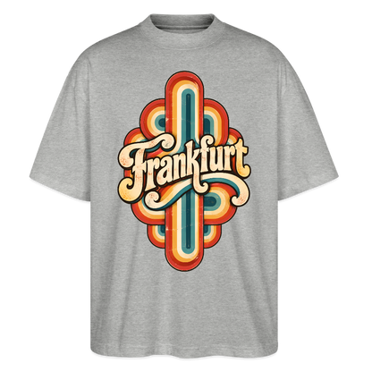Frankfurt Retro – Oversized Unisex Bio T-Shirt - Grau meliert