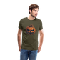 Gruseliger Horror Kürbis -Happy Halloween - Männer Premium T-Shirt - Khaki