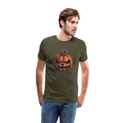 Gruseliger Horror Kürbis -Happy Halloween - Männer Premium T-Shirt - by Artful Alchemist