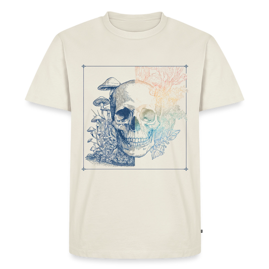 Neon Decay – Surreal Skull - Männer Premium Bio T-Shirt - Naturweiß