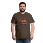 Gruseliger Horror Kürbis -Happy Halloween - Männer Premium T-Shirt - Edelbraun