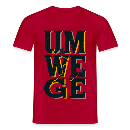 Umwege – Männer T-Shirt - Rot