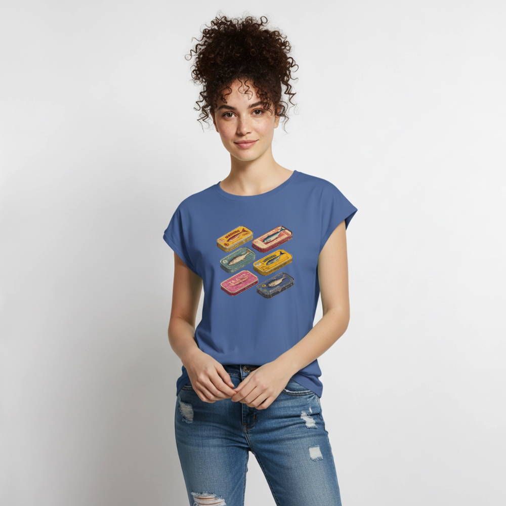 Vintage Sardine Collective - Frauen T-Shirt mit gerollten Ärmeln - by Artful Alchemist