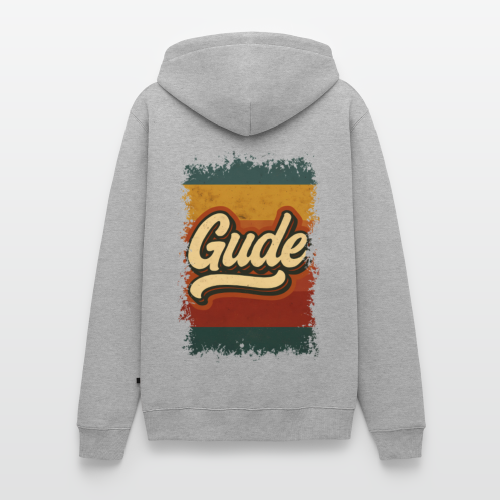 „Gude“ – Retro Look aus Hessen - Männer Premium Hoodie - Grau meliert