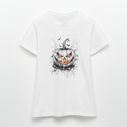 Gruseliger Horror Kürbis - Halloween Motiv - Frauen T-Shirt - by Artful Alchemist
