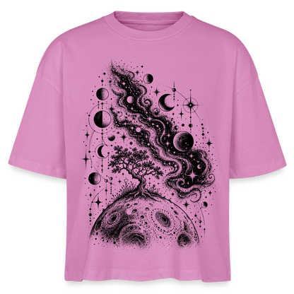 Kosmischer Baum – Frauen Boxy Bio-T-Shirt Nova - Pink