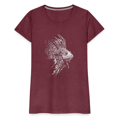 Rotfeuerfisch - Monochrom - Frauen Premium T-Shirt - by Artful Alchemist