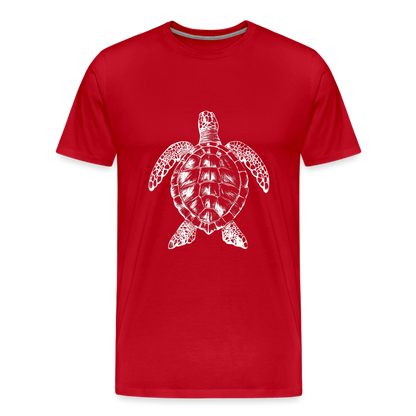 Meeresschildkröte - Monochrom - Männer Premium T-Shirt - by Artful Alchemist