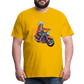 Coole alte Biker Oma - Motorrad Omi  - Männer T-Shirt - Sonnengelb