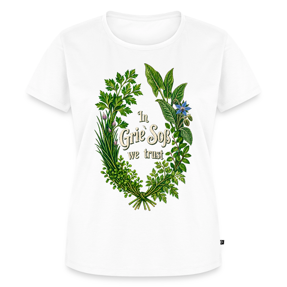 In Grie’ Soß We Trust - Frauen Premium T-Shirt - Weiß