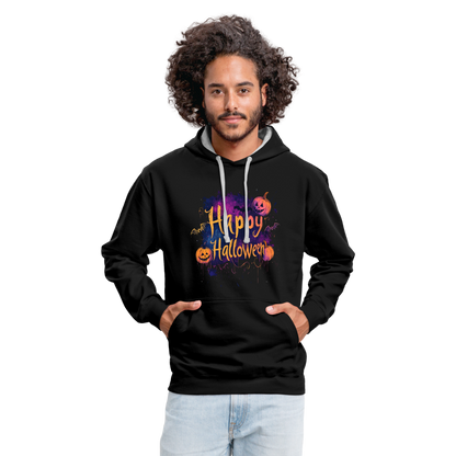 Happy Halloween mit Kürbissen als Schriftzug - Hoodie UNISEX - by Artful Alchemist