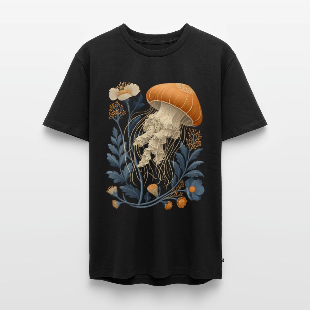 Florale Qualle - Männer Premium T-Shirt - Schwarz