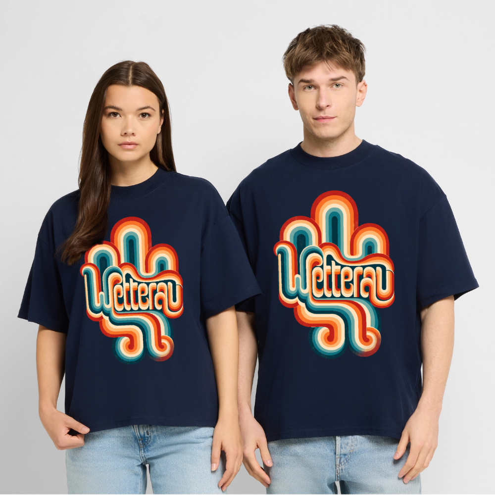 Wetterau Retro – Oversized Unisex Bio T-Shirt - Navy