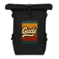 „Gude“ – Retro Look aus Hessen - Rolltop Rucksack - Schwarz