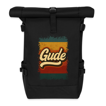 „Gude“ – Retro Look aus Hessen - Rolltop Rucksack - by Artful Alchemist