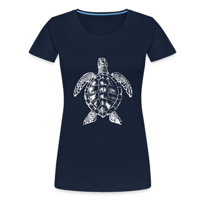 Meeresschildkröte - Monochrom - Frauen Premium T-Shirt - by Artful Alchemist