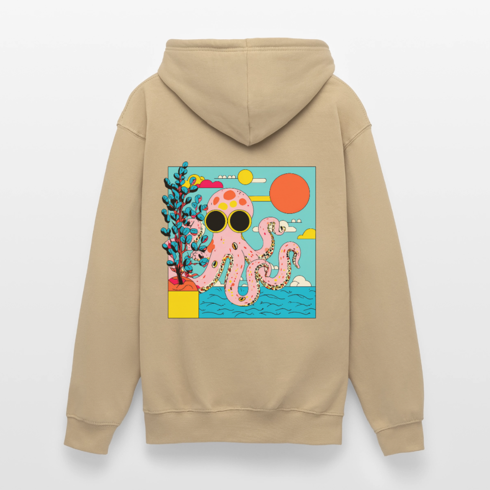 Summer Reef – Pink Octopus - Unisex Hoodie - by Artful Alchemist