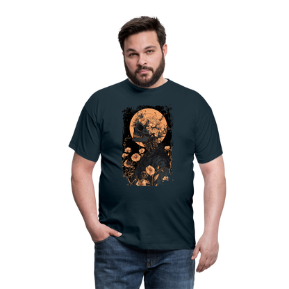 Boho Hippie Skelett im 60er, 70er Jahre Look - Männer T-Shirt - by Artful Alchemist