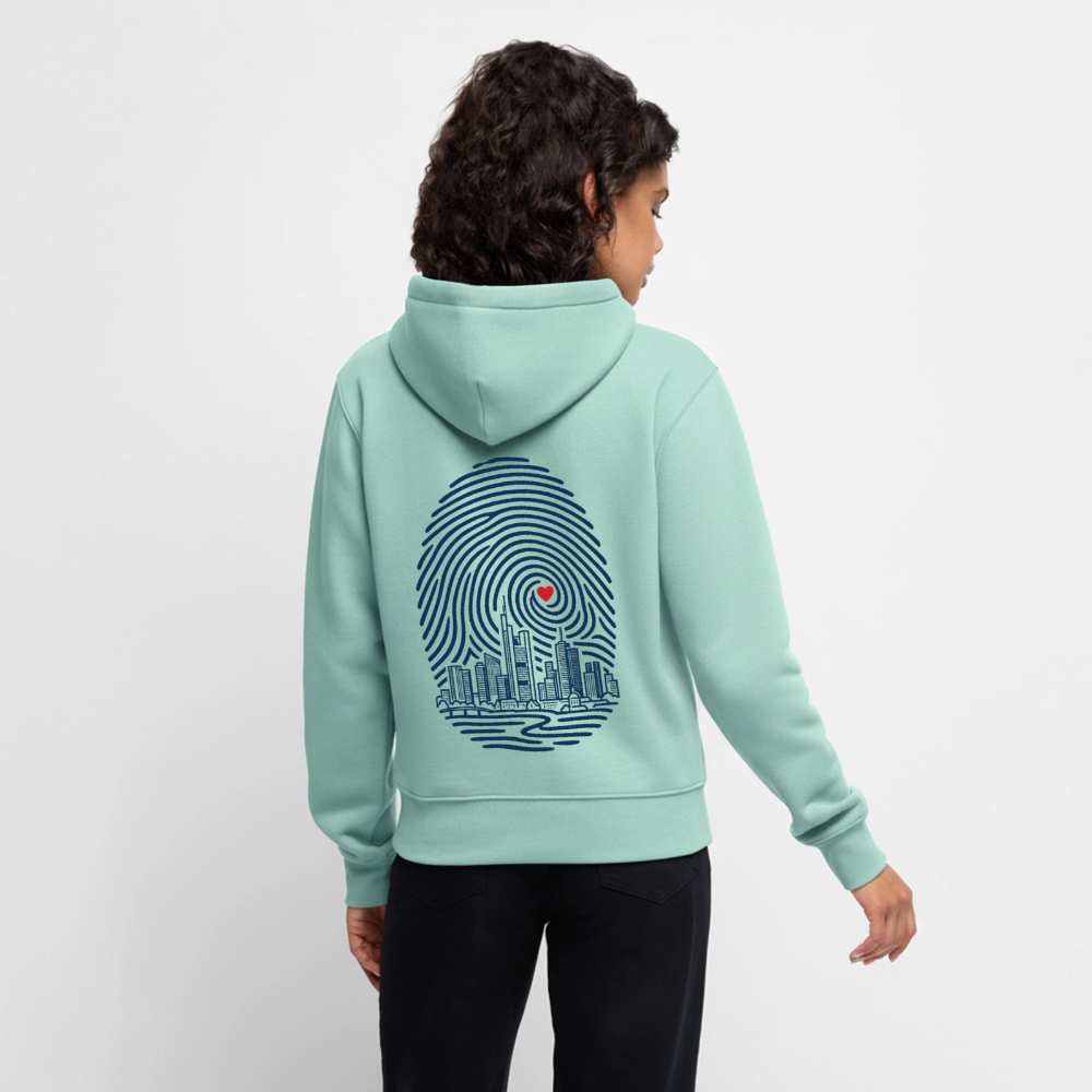 Frankfurt im Herzen - Frauen Premium Hoodie - by Artful Alchemist