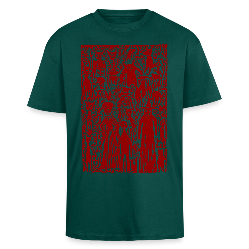 Night Creatures – Oversized Heavyweight Unisex T-Shirt - hunter Green