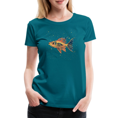 Bunter Meeres Fisch - Frauen Premium T-Shirt - by Artful Alchemist